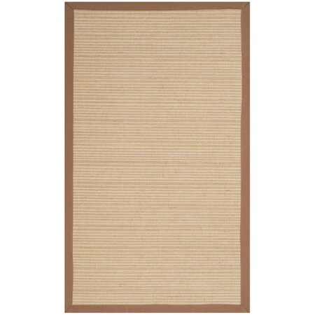 Safavieh 3 x 5 ft. Natural Fiber Power Loomed Small Rectangle Area Rug Multi & Light Brown NF132D-3